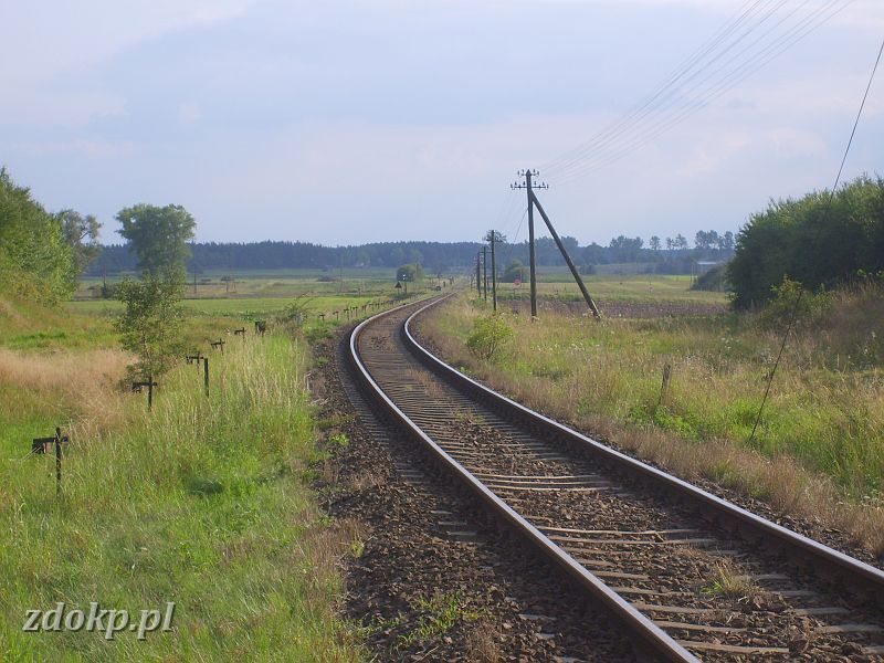 2008-08-26.456_brusy,kier_chojnice,25.9km.JPG - stacja Brusy, widok w kierunku Chojnic (pozostae fotki   stacji Brusy   w dziale    infrastruktury  ) 